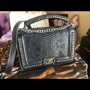 Chanel Snake Print Satchel